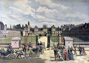 Arrival of the president of the Republique, Chateau de Fontainebleau, 1892. Artist: Henri Meyer