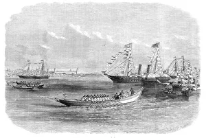 Bunting Prints: Arrival of the Prince and Princess of Wales at Constantinople, 1869. Creator: Unknown