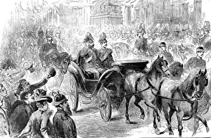 Friedrich Wilhelm Viktor Albert Prints: Arrival of the Prince of Wales in Berlin, 1890. Creator: Unknown