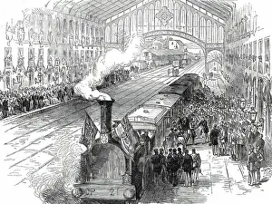 Welcoming Party Prints: Arrival of the Prince of Wales at Lisbon, 1876. Creator: Unknown