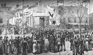 Chatham Prints: Arrival of the Royal Marines at Chatham, c1882-85