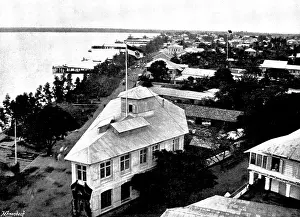 Marina Prints: Arrival, and Subsequent Death, of Lady Carter at Lagos: general view of Lagos