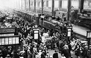 Gare Du Nord Prints: Arrival of Train at North Station, Paris, 1931. Artist: Ernest Flammarion
