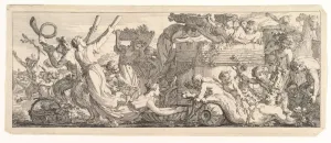 Arriving Prints: The Arrival of the Wine Vat, ca. 1755. Creator: Joseph-Marie Vien the Elder