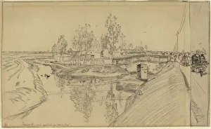 Louis Auguste Lepere Prints: Arrivee au Marche. Creator: Auguste Lepere