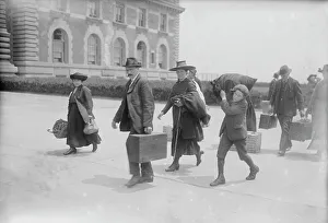 Immigration Prints: Arriving at Ellis Island, between c1915 and c1920. Creator: Bain News Service