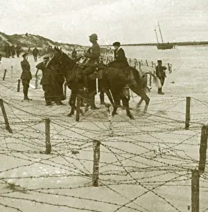 West Flanders Prints: Arriving at La Panne, Flanders, Belgium, c1914-c1918