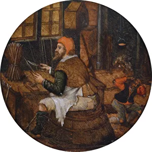 Archers Prints: Arrow Maker. Artist: Brueghel, Pieter, the Younger (1564-1638)