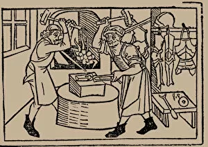 Medieval Art Gallery: The Art of Blacksmithing. From Speculum Vitae Humanae by Rodericus Zamorensis, 1479