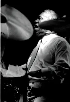 Bandleader Gallery: Art Blakey, Ronnie Scotts, London, 1984. Artist: Brian O Connor