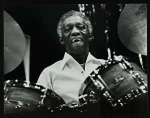 Hertfordshire Gallery: Art Blakey on stage with the Jazz Messengers at the Forum Theatre, Hatfield, Hertfordshire, 1978