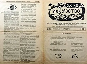 The Art Bulletin of the Department of Visual Arts in the Peoples Commissariat for Enlightenment, 19