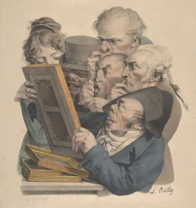 Antiquarian Prints: The Art Connoisseurs, 1823-28. Creator: Louis Leopold Boilly