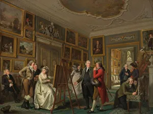 Salon Prints: The Art Gallery of Jan Gildemeester Jansz, 1794-1795. Creator: Adriaan De Lelie