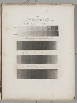 Art of the Lithograph: Toning Samples, Plate XVI, 1819. Creator: Alois Senefelder (German