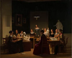Hansen Prints: The art school in Gothenburg. Artist: Hansen, Lars (1813-1872)