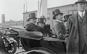 Open Topped Prints: Arthur Balfour, Joseph Hodges Choate, Hugh S. Gibson, 1917. Creator: Bain News Service