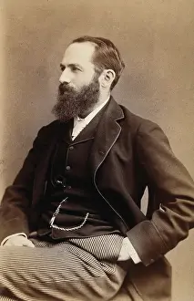 1896 Prints: Arthur Schuster, seated, facing right