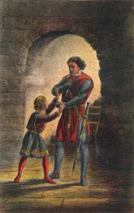 Gaoler Prints: Arthur speaks in King John: Act IV, Scene I, c1875. Artist: Sir John Gilbert