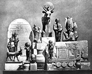 Images Dated 9th February 2007: Artifacts, Memphis Saqqara, Egypt, 1893. Artist: Auguste Edouard Mariette