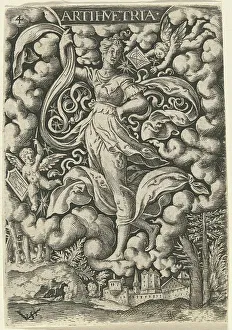 Virgil Solis Prints: Artihmetria (Arithmetic). Creator: Virgil Solis