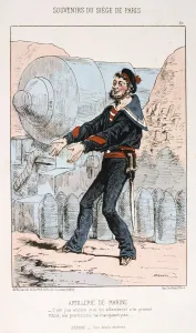 Gunner Prints: Artillerie de Marine, Siege of Paris, Franco-Prussian War, 1870-1871