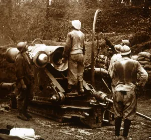 Normandie Prints: Artillery, Bois du Chatelet, France, c1914-c1918