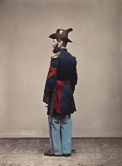 Albumen Silver Print From Glass Negative With Applied Color Gallery: Artillery, Quartermaster Sergeant, 1866. Creator: Attributed to Oliver H. Willard