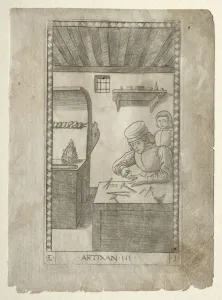 The Artisan (from the Tarocchi, series E: Conditions of Man, #3), before 1467. Creator