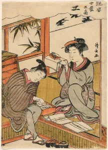 Kiyonaga Torii Prints: The Artisan (Ko) from the series Beauties Illustrating the Four Social Classes