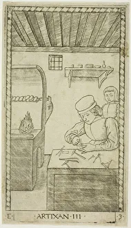 Mantegna Prints: The Artisan, plate three from The Ranks and Conditions of Men, c.1465. Creator: Unknown