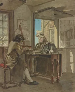 Art School Prints: The Artist in his Atelier, about 1805-1808. Creator: Christiaan Andriessen