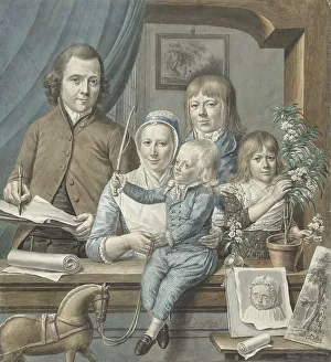 Relative Prints: The artist himself and his family, 1796. Creator: Warner Horstink