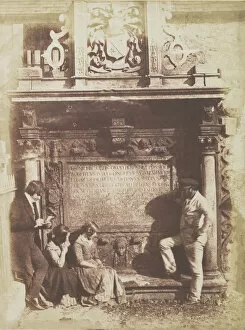 Adamson Gallery: The Artist and the Grave Digger, 1843-44. Creators: David Octavius Hill, Robert Adamson