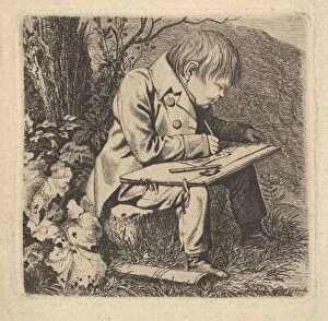 Sketching Gallery: The Artist Hoffman, 1815. Creator: Johann Christian Erhard