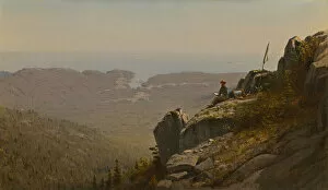 Images Dated 6th April 2021: The Artist Sketching at Mount Desert, Maine, 1864-1865. Creator: Sanford Robinson Gifford
