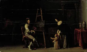 Artist at his studio, 1606-1652. Creator: Christoffel Jacobsz van der Lamen