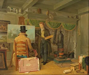 Brazier Prints: The Artist at his Studio, 1820. Creator: Anthony Oberman