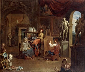 Images Dated 19th September 2005: Artist studio scene, (1680-1720?). Artist: Gerard Thomas