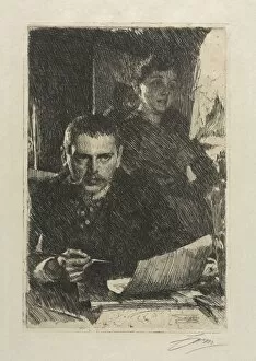 Anders Zorn Swedish Collection: The Artist and His Wife, 1890. Creator: Anders Zorn (Swedish, 1860-1920)