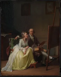 Jens Juul Prints: The Artist and his Wife Rosine, née Dorschel, 1791. Creator: Jens Juel