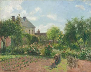 Bending Down Prints: The Artists Garden at Eragny, 1898. Creator: Camille Pissarro