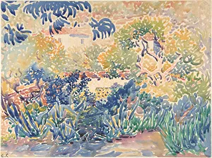 The Artists Garden at Saint-Clair, 1904-5. Creator: Henri-Edmond Cross The Artists Garden at Saint-Clair, 1904-5. Creator: Henri-Edmond Cross