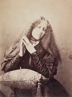 Cushion Prints: An Artist's Model, from an album compiled by Sir John Everett Millais