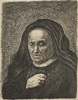 The Artists Mother with Her Hand on Her Chest, 18th century. 18th century