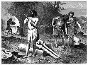 Casting Prints: Artists reconstruction of casting weapons in the Iron Age, 1889