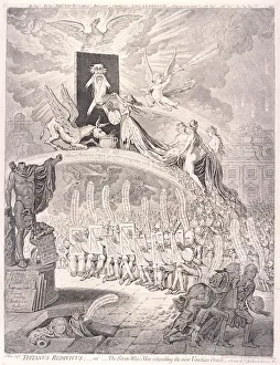 Artists in front of the Royal Academy, Somerset House, London, 1797