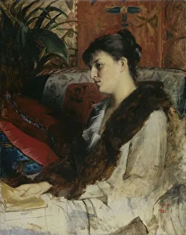 Marie Bashkirtseff Prints: The Artist's Sister-in-law, 1881. Creator: Maria Konstantinowka Bashkirtseff