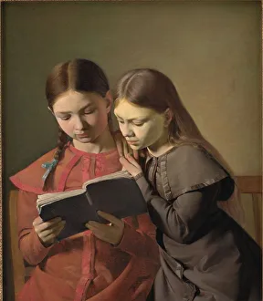 Artists Sister Prints: The Artist's Sisters Signe and Henriette Reading a Book