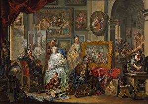 The Artists Studio, 1740s-1750s. Creator: Johann Georg Platzer (Austrian, 1704-1761)